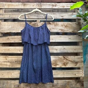 My Michelle Navy Polka Dot Layered Dress